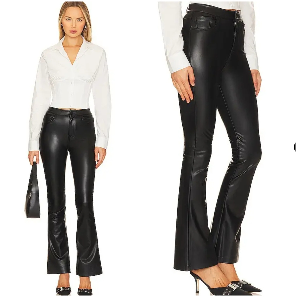 🆕 7 For All Mankind faux Leather Ultra Highrise Skinny Bootcut